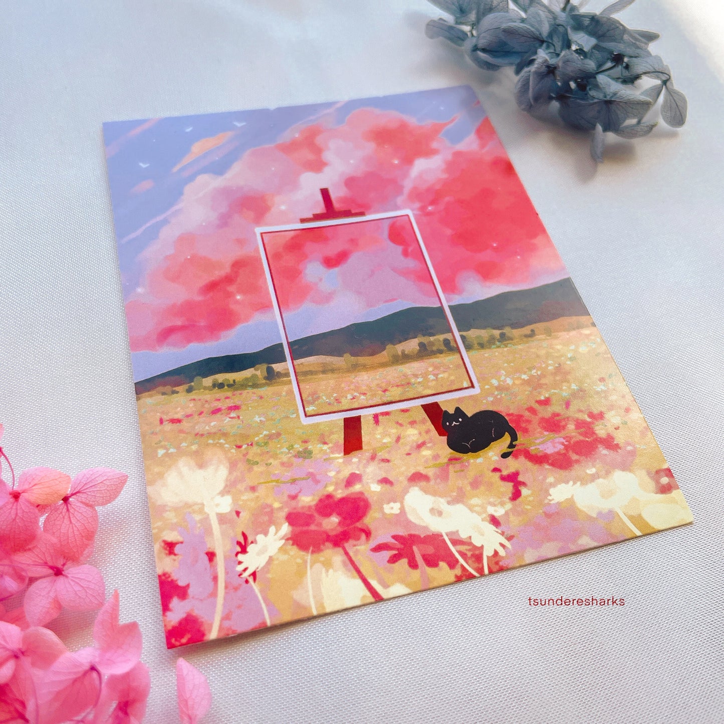 Cloud Canvas Cat Art Print