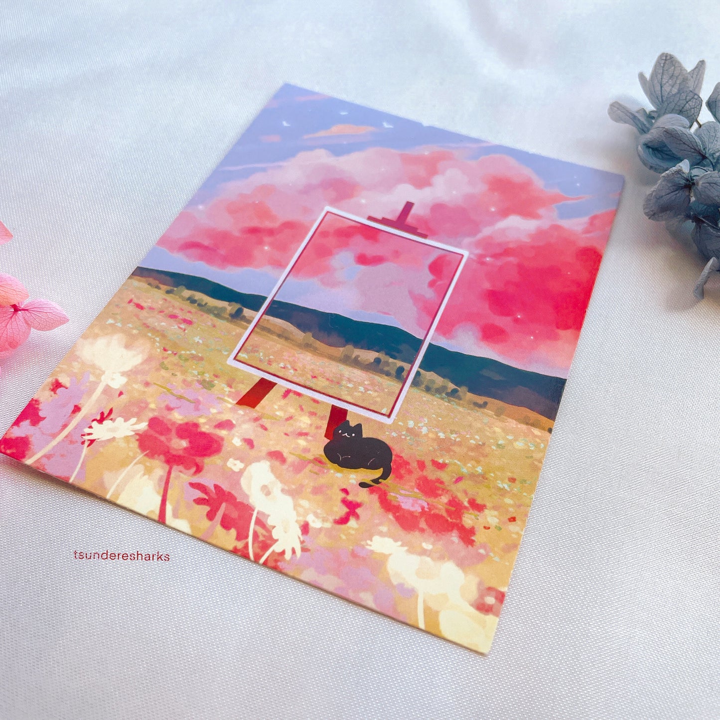 Cloud Canvas Cat Art Print