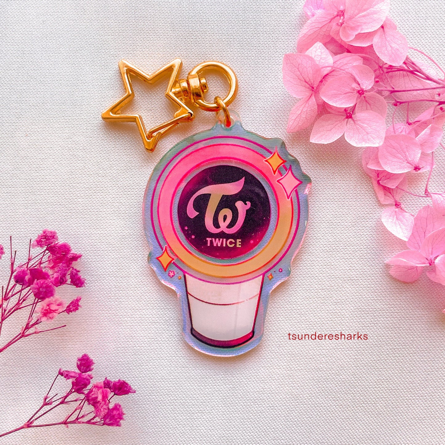 Twice Holographic Keychain