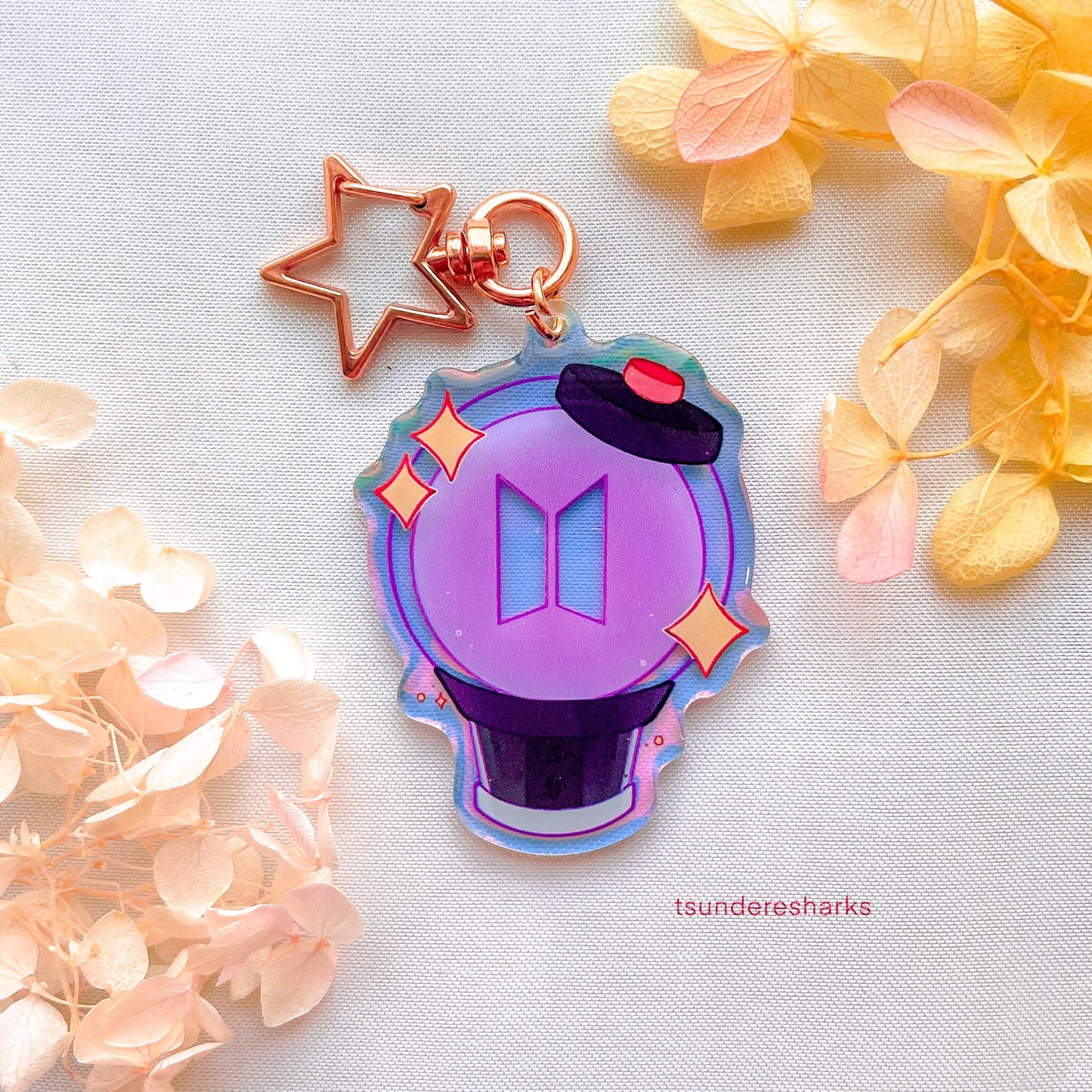 BTS Holographic Keychain