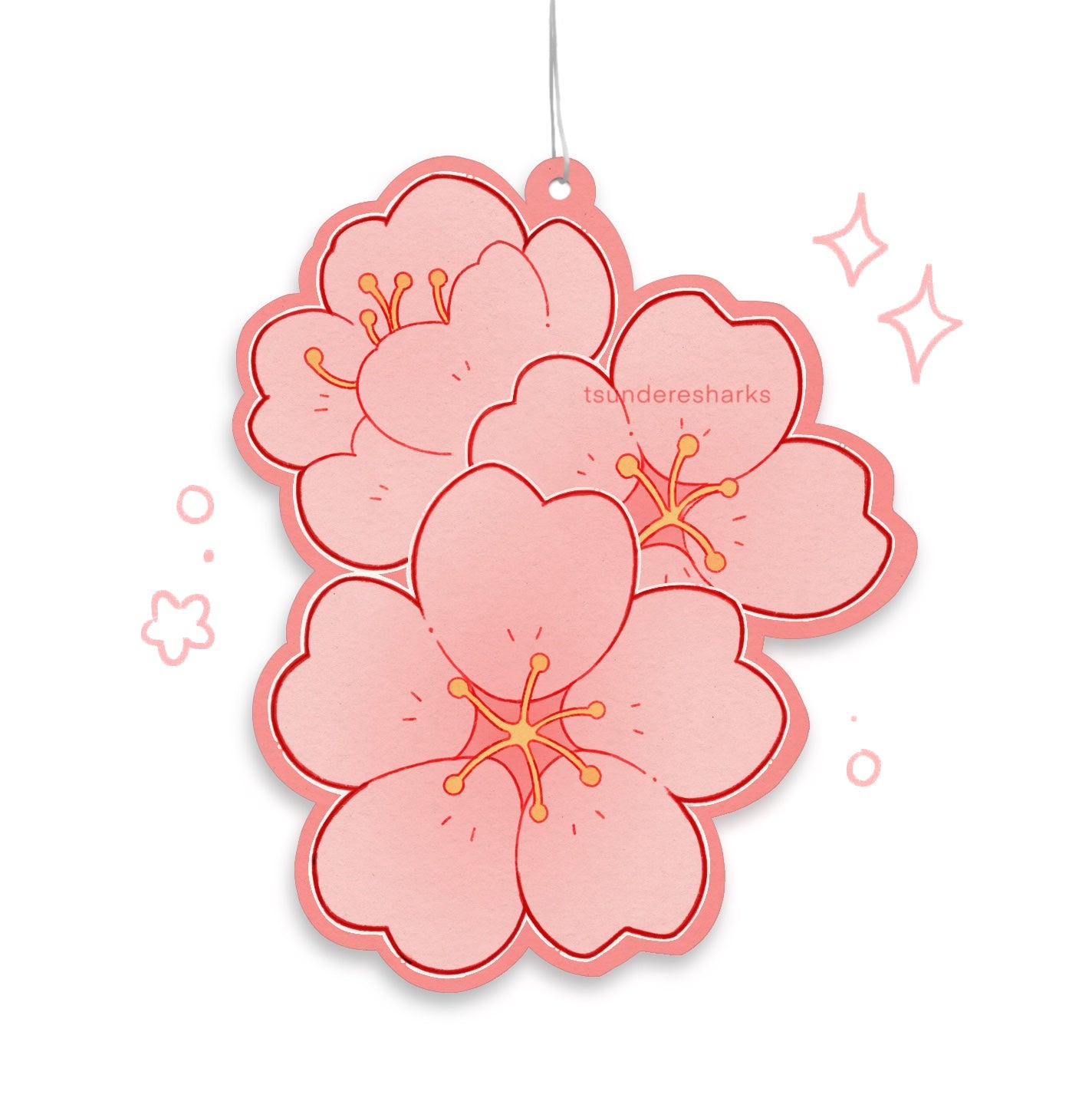 Sakura Cherry Blossom Flowers Hanging Car Air Freshener