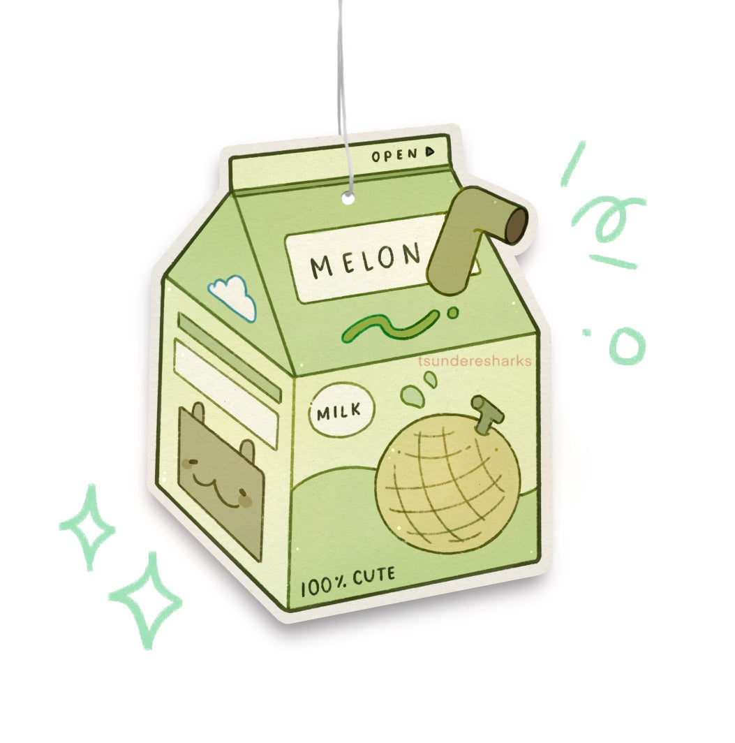 Strawberry, Melon, Banana Milk Carton Hanging Car Air Fresheners